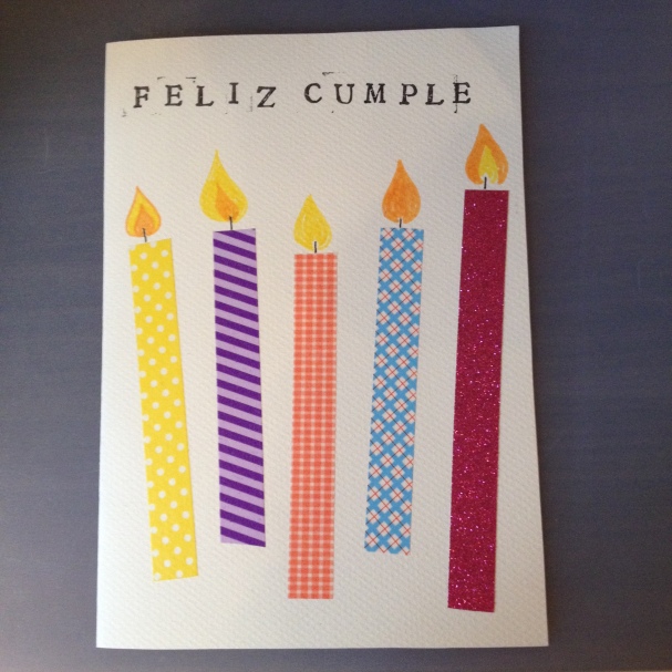 postal cumpleaños velas